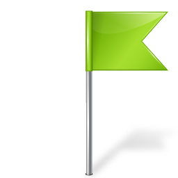 Map Marker Flag 4 Right Chartreuse