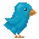 Pixel Twitter Bird-128