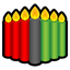 Kwanzaa candles icon
