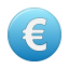 currency blue euro icon