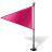 Map Marker Flag 1 Left Pink-48