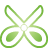 Scissors green icon