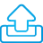 Outbox blue icon