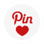 Round Pin Love icon
