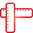 Ruler red icon