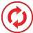 Button Synchronize red icon
