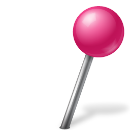 Map Marker Ball Right Pink