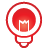 Light Bulb red Icon