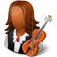 Musician Female Dark icon