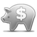 Piggy Bank grayscale