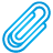 Paper Clip blue icon