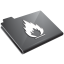 Flame grey icon