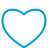 Heart blue icon