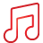 Music red icon