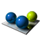 Blue Green Spheres-64