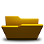Folder opened yellow icon