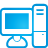 Computer blue icon