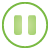 Button Pause green icon