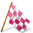 Map Marker Chequered Flag Right Pink-48