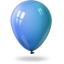 Ballon cyan icon