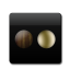 Flicker Black and Gold Icon