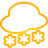 Weather Snow yellow icon