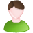 User male white green icon