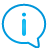 Information Balloon blue icon