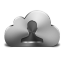 Cloud Contact Silver Icon