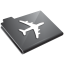 Plane grey icon