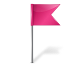 Map Marker Flag 4 Right Pink-128