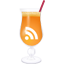RSS orange cocktail icon