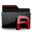 Folder Fonts black red-32