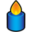 Candle blue Icon