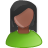 User female black green icon