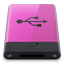HDD Pink USB B icon