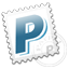 Grey Paypal stamp icon