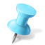 Map Marker Push Pin 1 Right Azure icon