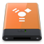 HDD Orange Firewire W icon