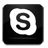 Skype black and white-48