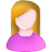 User female white pink ginger icon