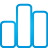 Chart Bar blue icon