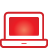 Laptop red icon